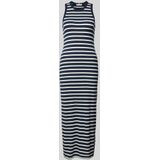 TOMMY HILFIGER - Jurk - Donkerblauw - Jersey - Gestreept