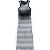 TOMMY HILFIGER - Jurk - Donkerblauw - Jersey - Gestreept