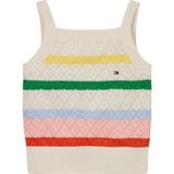 Tommy Hilfiger - Spaghetti Top - Wit - Katoen - Crochet Details