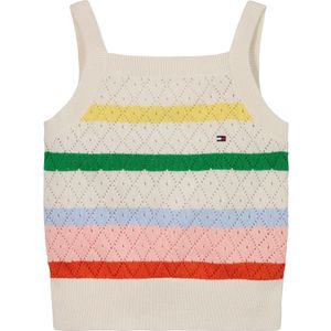 Tommy Hilfiger - Spaghetti Top - Wit - Katoen - Crochet Details