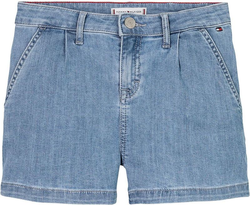 Tommy Hilfiger Shorts - Denim - Breed - Draperig Denim - Tommy Hilfiger - 8 jaar (128) - Shorts