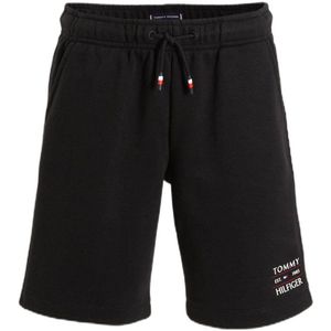 TOMMY HILFIGER - Broek - Zwart/Wit - Sweatstof - Regular Fit