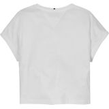 Tommy Hilfiger - HILFIGER SEQUINS FLAG TEE SS - T-shirt - Wit - Katoen