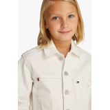 Tommy Hilfiger - Spijkerjas - Wit - Knoopsluiting - Klassieke Kraag