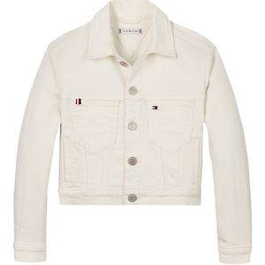 Tommy Hilfiger - Spijkerjas - Wit - Knoopsluiting - Klassieke Kraag
