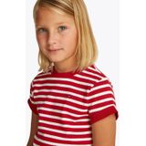 Tommy Hilfiger - T-shirt - Rood/Wit - Katoen/Viscose/Elastaan