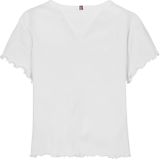 Tommy Hilfiger - ESSENTIAL RIB TOP SS - T-shirt - Wit - Katoen