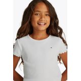 Tommy Hilfiger - ESSENTIAL RIB TOP SS - T-shirt - Wit - Katoen