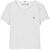 Tommy Hilfiger - ESSENTIAL RIB TOP SS - T-shirt - Wit - Katoen