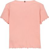 Tommy Hilfiger - ESSENTIAL RIB TOP - T-shirt - Coral Ice - Katoenmix - Korte Mouwen