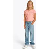 Tommy Hilfiger - ESSENTIAL RIB TOP - T-shirt - Coral Ice - Katoenmix - Korte Mouwen