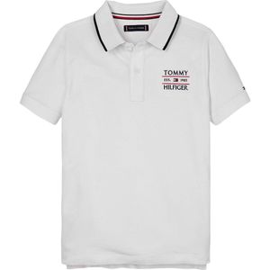 Tommy Hilfiger Polo - Wit m. Logo - Tommy Hilfiger - 4 jaar (104) - Polo