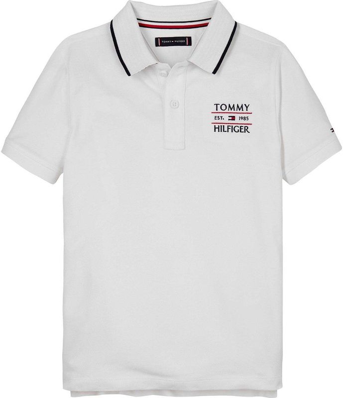 Tommy Hilfiger Polo - Wit m. Logo - Tommy Hilfiger - 4 jaar (104) - Polo