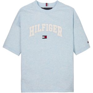 Tommy Hilfiger - Shirt - Beige - Ronde Hals - Kwartmouw