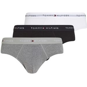 Tommy Hilfiger - Underwear - Slip - Mid Hthr/Blck/Th Wht - 3 Stuks - Elastische Logo-band