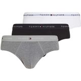 Tommy Hilfiger - Underwear - Slip - Mid Hthr/Blck/Th Wht - 3 Stuks - Elastische Logo-band