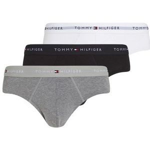 Tommy Hilfiger - Underwear - Slip - Mid Hthr/Blck/Th Wht - 3 Stuks - Elastische Logo-band