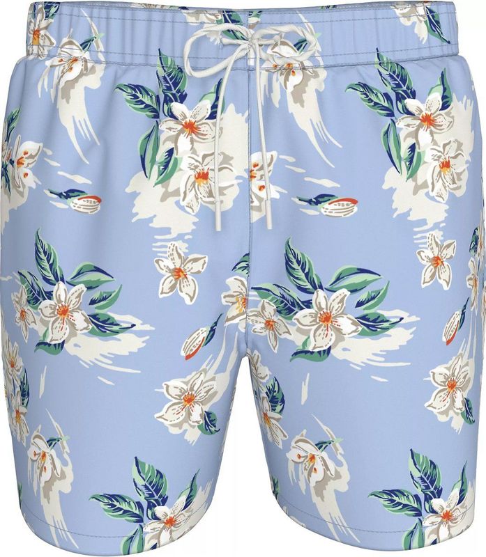 Tommy Hilfiger - Drawstring Swimshort - Heren Zwembroek - Lichtblauw - Polyester