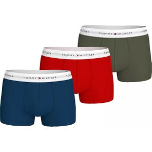 Tommy Hilfiger - Trunks - Rood Blauw Groen - Heren Boxers - 3-Pack