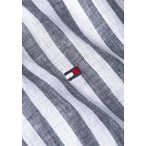 Tommy Hilfiger - Blauw Casual Hemd Lange Mouw - Linen Stripe