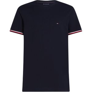 Tommy Hilfiger - Blauw Gestreept Poloshirt - Katoen