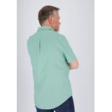 Tommy Hilfiger - Gestreept Overhemd - Groen - Korte Mouwen - Poplin