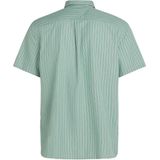 Tommy Hilfiger - Gestreept Overhemd - Groen - Korte Mouwen - Poplin