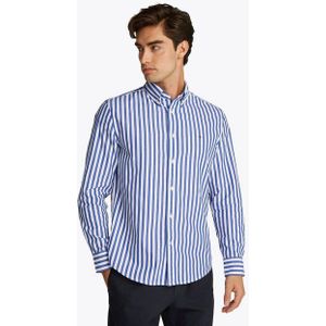 Tommy Hilfiger - Casual Hemd - Blauw - Flex Poplin - Lange Mouw