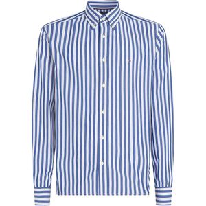 Tommy Hilfiger - Casual Hemd - Blauw - Flex Poplin - Lange Mouw