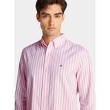 Tommy Hilfiger - Casual Hemd - Roze - Flex Poplin - Lange Mouw