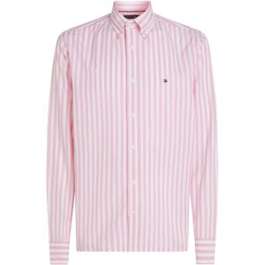 Tommy Hilfiger - Casual Hemd - Roze - Flex Poplin - Lange Mouw
