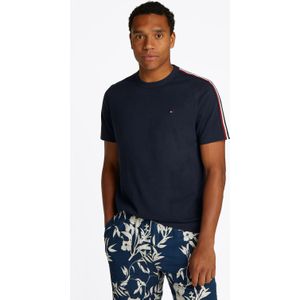 Tommy Hilfiger - Global Stripe Tape Tee - T-shirt - Blauw - Katoen