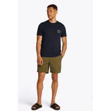 Tommy Hilfiger Heren HILFIGER STACK TEE MW0MW38622 S/S T-shirt, blauw, XS, Blauw (Woestijnhemel), XS