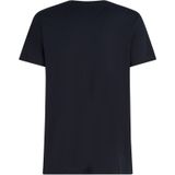 Tommy Hilfiger Heren HILFIGER STACK TEE MW0MW38622 S/S T-shirt, blauw, XS, Blauw (Woestijnhemel), XS