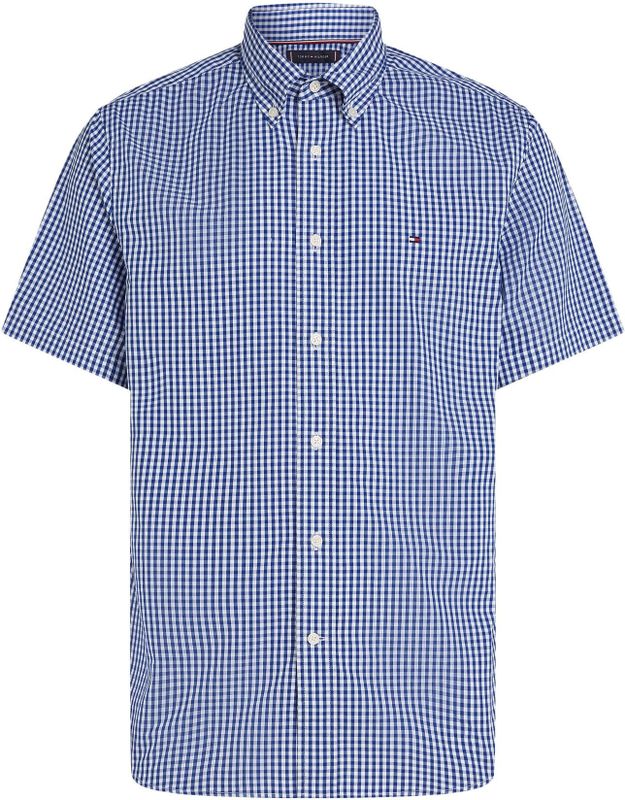 Tommy Hilfiger - Overhemd - Blauw Geruit - Katoen