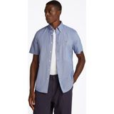 Tommy Hilfiger - Flex Poplin Shirt - Korte Mouw - Donkerblauw - Popeline