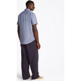 Tommy Hilfiger - Flex Poplin Shirt - Korte Mouw - Donkerblauw - Popeline