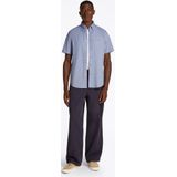 Tommy Hilfiger - Flex Poplin Shirt - Korte Mouw - Donkerblauw - Popeline