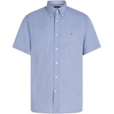 Tommy Hilfiger - Flex Poplin Shirt - Korte Mouw - Donkerblauw - Popeline