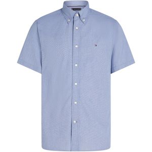 Tommy Hilfiger - Flex Poplin Shirt - Korte Mouw - Donkerblauw - Popeline