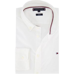 Tommy Hilfiger - Overhemd - Wit - Katoen - Slim Fit
