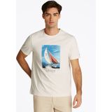 T-Shirt mit Motiv- und Label-Print
