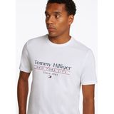 Tommy Hilfiger - HILFIGER CENTER STACK TEE - T-shirt - Wit - Katoen
