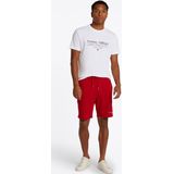 Tommy Hilfiger - HILFIGER CENTER STACK TEE - T-shirt - Wit - Katoen