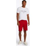 Tommy Hilfiger - HILFIGER CENTER STACK TEE - T-shirt - Wit - Katoen