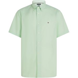 Tommy Hilfiger Flex Poplin Regular Fit Shirt, korte mouw, popeline, lichtgroen