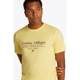 Tommy Hilfiger T-Shirt "HILFIGER CENTER STACK TEE", mit großem Schriftprint