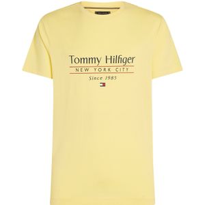 Tommy Hilfiger - HILFIGER CENTER STACK TEE - T-shirt - Citronella - 100% Katoen
