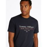 Tommy Hilfiger - Casual T-shirt - Marineblauw - Katoen
