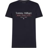 Tommy Hilfiger - Casual T-shirt - Marineblauw - Katoen